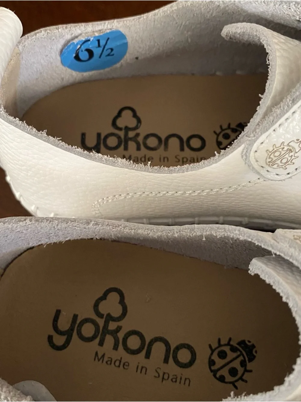 Yokono Flow 004 White Leather Sneaker 6.5 (37) Made In Spain NEW - Picture 6 of 7
